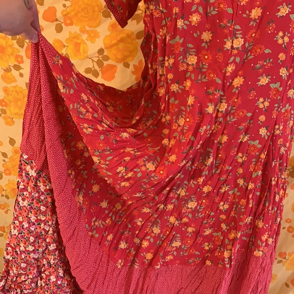 Beautiful Vintage Rayon Floral Boho Hippie Dress - Picture 4 of 11